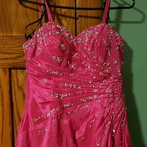 Pink Formal Prom Strapless Dress (Glitz!)
